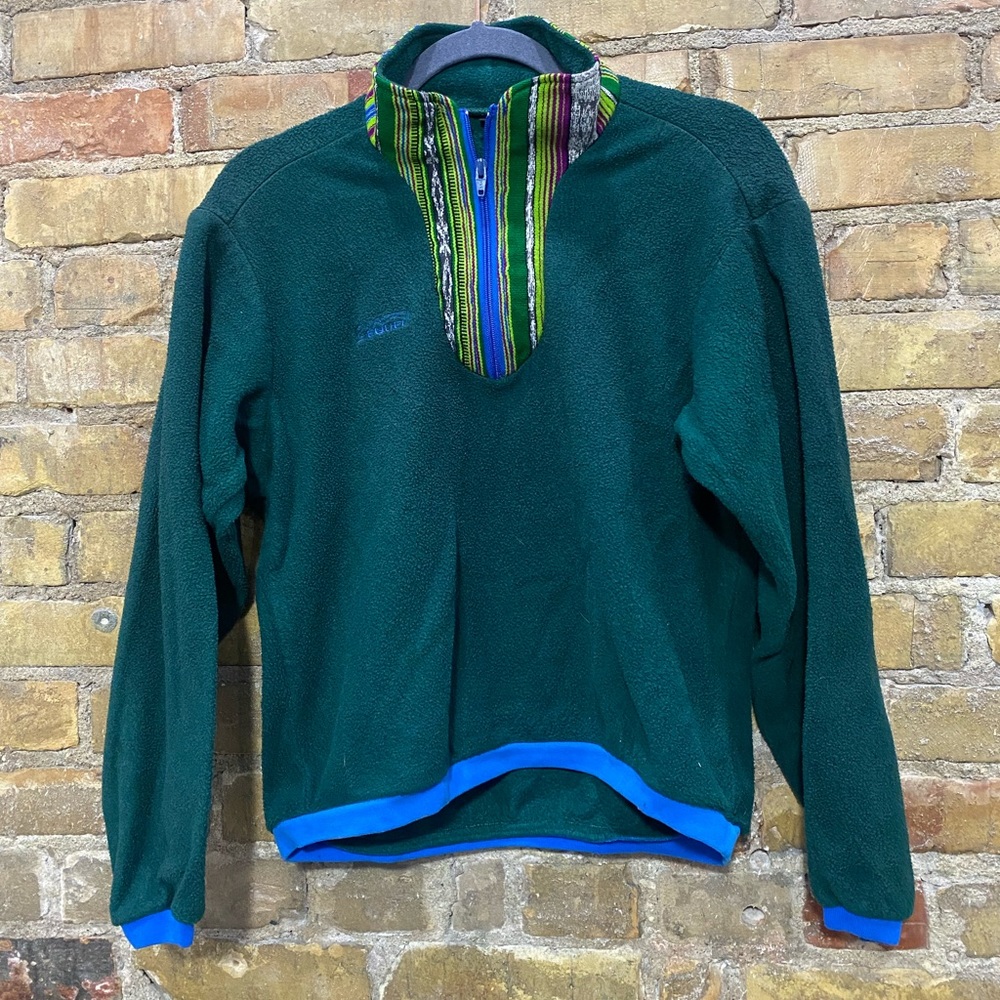 VINTAGE SEQUIL Quarter Zip Up Fleece